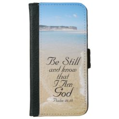 Psalm 46 Be Still and Know I AM GOD Ocean View iPhone 6/6s Wallet Case