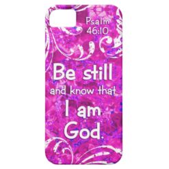 Psalm 46:10 Be Still and Know - Bible Verse Quote iPhone SE/5/5s Case