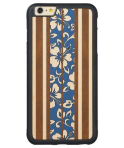 Pupukea Vintage Hawaiian Surfboard Carved Maple iPhone 6 Plus Bumper Case