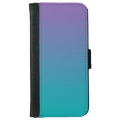 Purple And Teal Ombre iPhone 6/6s Wallet Case