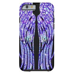 Purple Bling Angel Wings Tough iPhone 6 Case