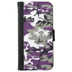 Purple Camouflage iPhone 6/6s Wallet Case