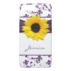 Purple Floral Damask Yellow Sunflower iPhone 7 Plus Case