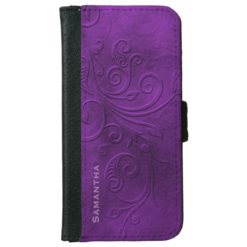 Purple Flourish iPhone 6 Wallet Case
