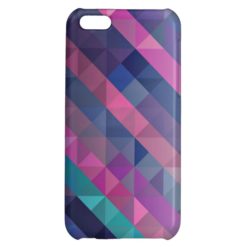 Purple Geometric Pattern iPhone 5C Cases