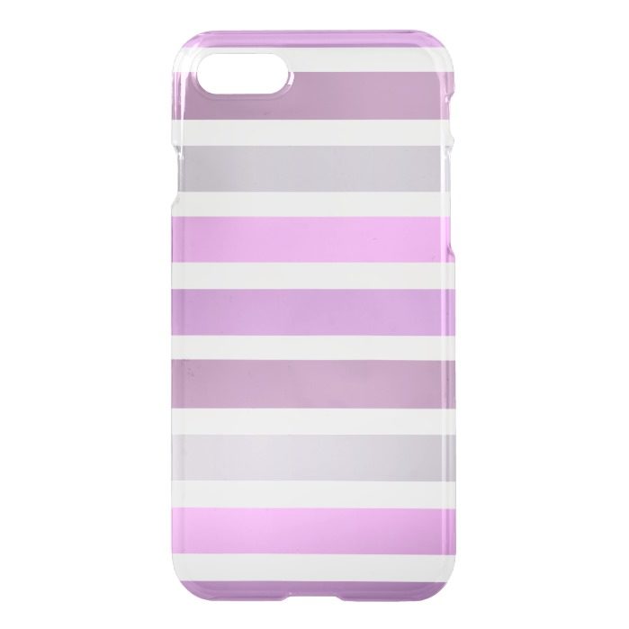 Purple Gray Stripes Pattern iPhone 7 Case