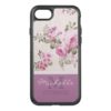 Purple Lavender Rose With Monogram and Name OtterBox Symmetry iPhone 7 Case