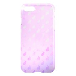 Purple Pink Pastel Bunny Background Faux Foil iPhone 7 Case
