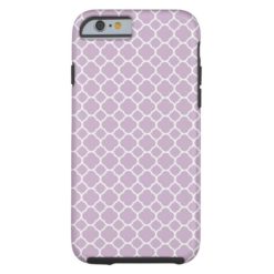 Purple Quatrefoil Tough iPhone 6 Case