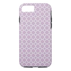 Purple Quatrefoil iPhone 7 Case