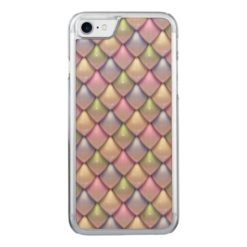Rainbow Fantasy Scale Pattern Carved iPhone 7 Case