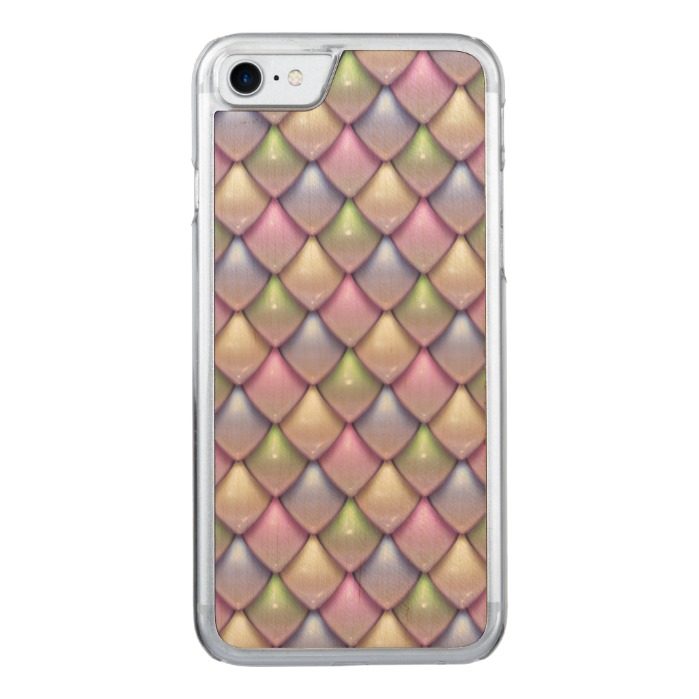 Rainbow Fantasy Scale Pattern Carved iPhone 7 Case