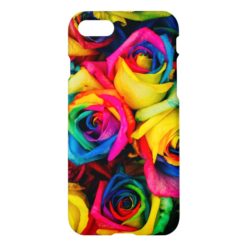 Rainbow roses beautiful unique summer flower photo iPhone 7 case