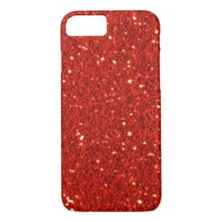 Red Faux Glitter iPhone 7 case