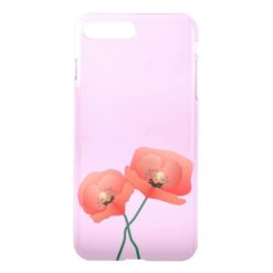 Red Flowers IPhone 7 Clear Case