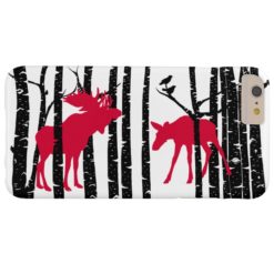 Red Moose in Birch Forest Barely There iPhone 6 Plus Case