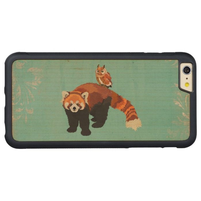 Red Panda & Owl Carved iPhone Case