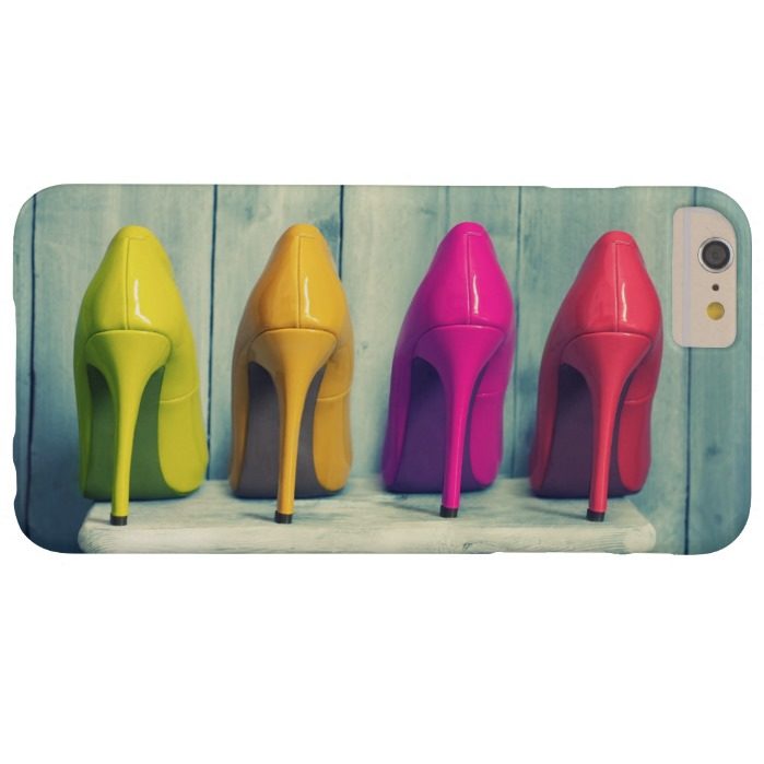 Red Pink Yellow Green Heels Photo Girly Barely There iPhone 6 Plus Case