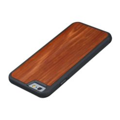 Red Wood Print Carved Wood Bumper Case