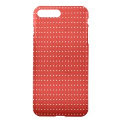 Red and Grey Cool Modern Polka Dots iPhone 7 Plus Case