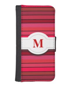 Red striped pattern iPhone 5/5s Wallet Case