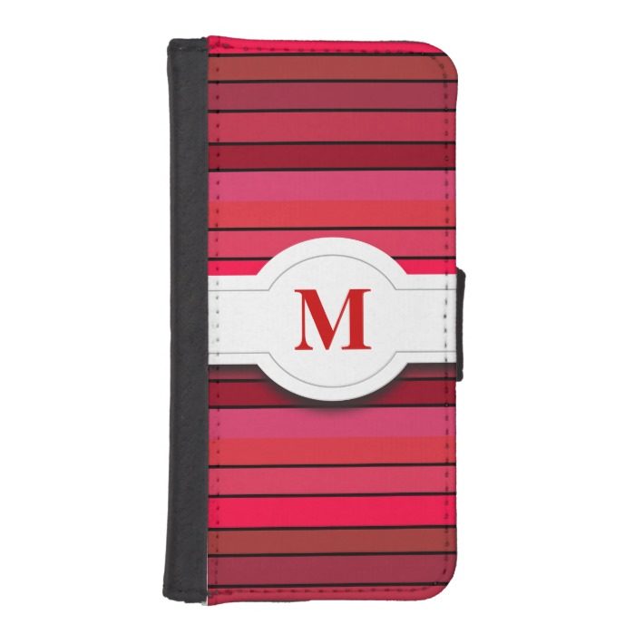 Red striped pattern iPhone 5/5s Wallet Case