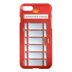 Retro British Telephone Booth Red Personalized iPhone 7 Case