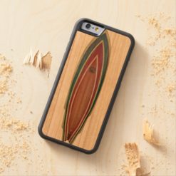 Retro Surfboard Carved Cherry iPhone 6 Bumper Case