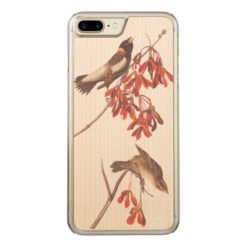 Rice Bunting Audubon Birds on Maple Tree Branch Carved iPhone 7 Plus Case