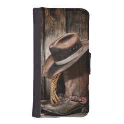 Riding Boots and Cowboy Hat iPhone SE/5/5s Wallet