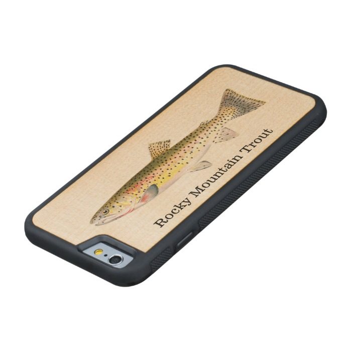 Rocky Mountain Trout Fish Fishing Carved Maple iPhone 6 Bumper Case