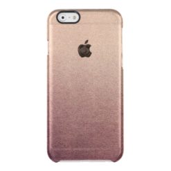 Rose Gold Ombre Glitter Sand Look Pink Clear iPhone 6/6S Case