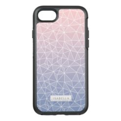 Rose Quartz and Serenity Ombre Geometric Pattern OtterBox Symmetry iPhone 7 Case