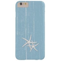 Rustic Starfish Mint Blue Beach Theme Barely There iPhone 6 Plus Case