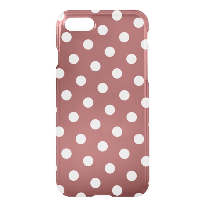 Rustic Wine and White Polka Dot iPhone 7 Case