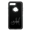 SIMPLE BLACK GREY YOUR MONOGRAM YOUR NAME OtterBox DEFENDER iPhone 7 PLUS CASE