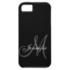 SIMPLE BLACK GREY YOUR MONOGRAM YOUR NAME iPhone SE/5/5s CASE
