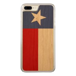 Sapphire Blue and Red Texas Flag Carved iPhone 7 Plus Case