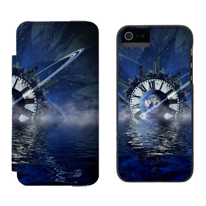 Sci-Fi Time Splash Wallet Case For iPhone SE/5/5s