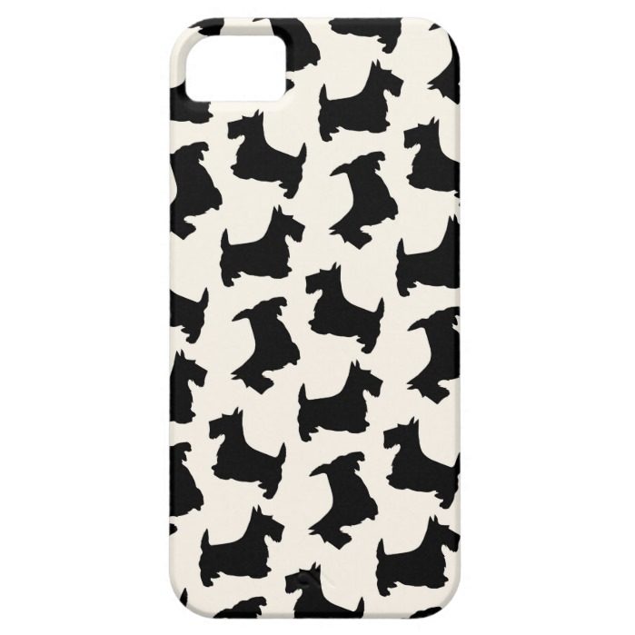 Scottish Terrier Scottie Dog Pattern Black iPhone SE/5/5s Case