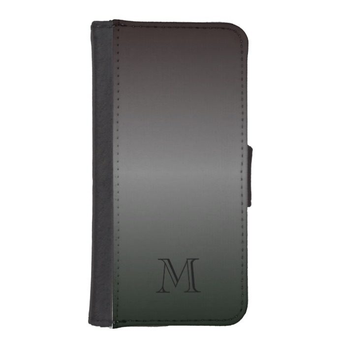 Shades Of Black Manly Monogram iPhone 5/5S Wallet