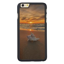 Shell At The Beach At Sunset | Kos Island Carved Maple iPhone 6 Plus Case