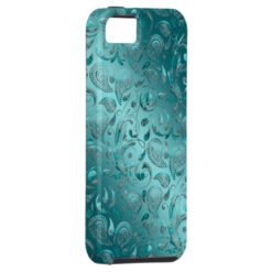 Shiny Paisley Turquoise iPhone SE/5/5s Case