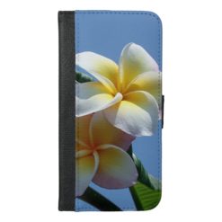 Showy Plumeria Frangipani Blooms iPhone 6/6s Plus Wallet Case