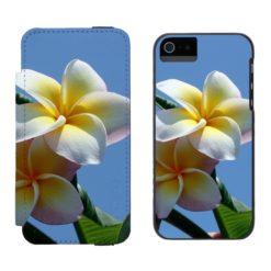 Showy Plumeria Frangipani Blooms iPhone SE/5/5s Wallet Case