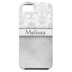 Silver Bling Effect Pattern Personalized iPhone SE/5/5s Case