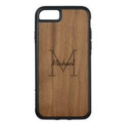 Simple Bold Monogram Carved iPhone 7 Case