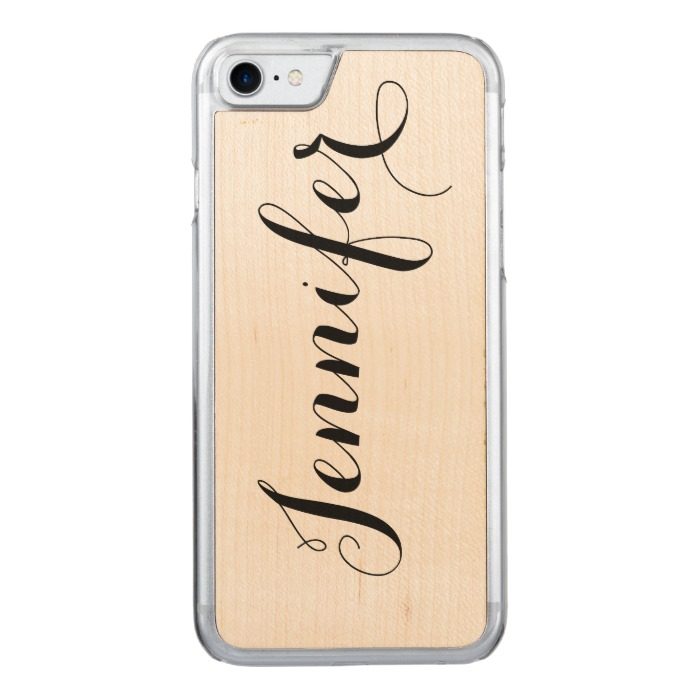 Simple Custom Name Carved iPhone 7 Case