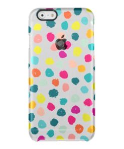 Sketchy Happy Color Dots Clear iPhone 6/6S Case