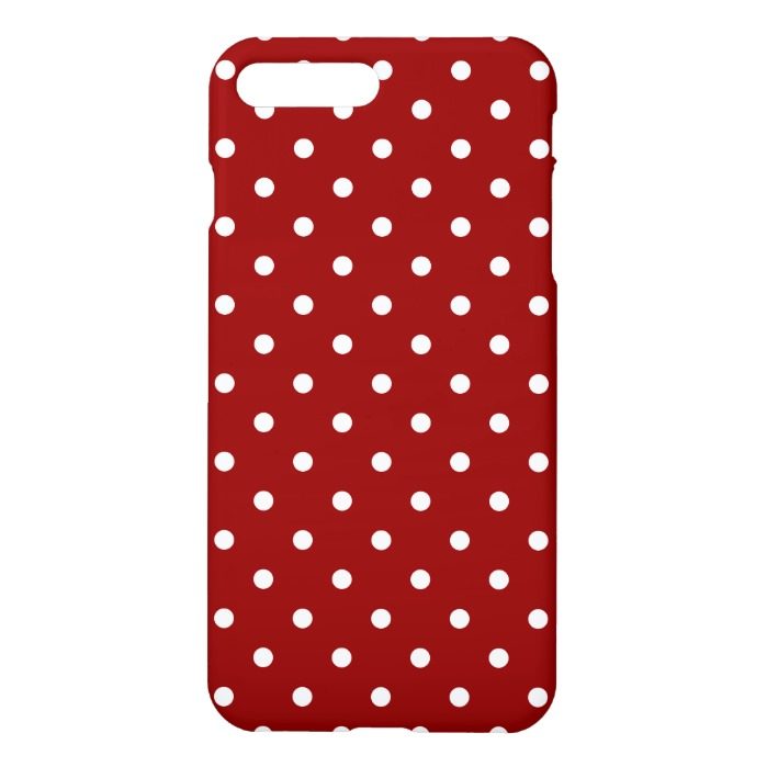 Small White Polka dots red background iPhone 7 Plus Case